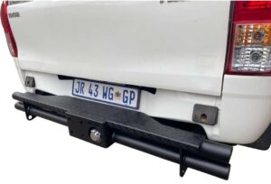 Toyota Hilux Rear Replacement Double Tube Tow Bar Bumper Steel 2016 to 2020